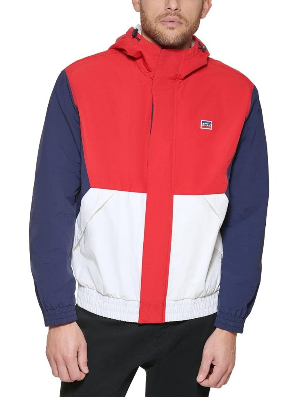 Men's Retro Color Block Windbreaker Jacket | Stylish Lightweight Outerwear